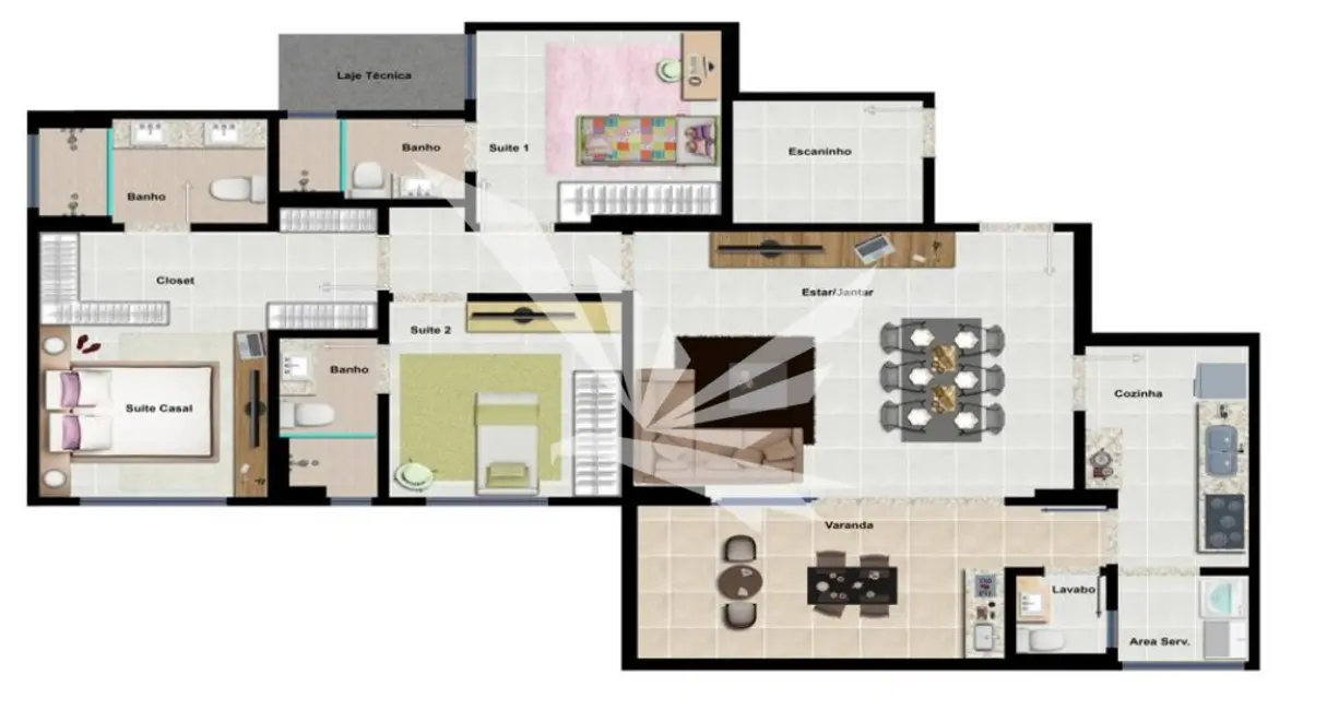 Foto 2 de Apartamento com 3 quartos à venda, 117m2 em Park Lozandes, Goiania - GO