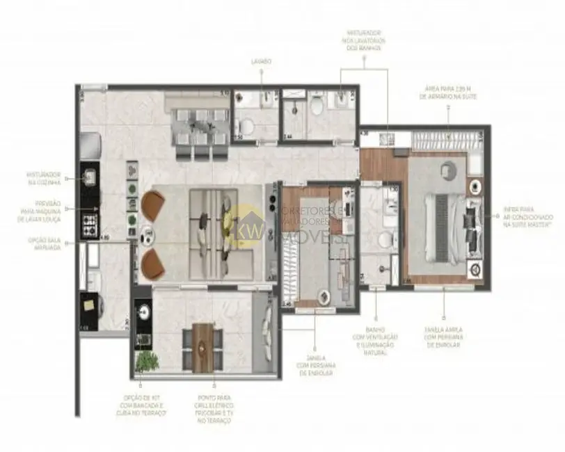 Foto 2 de Apartamento com 2 quartos à venda, 84m2 em Santo Amaro, São Paulo - SP