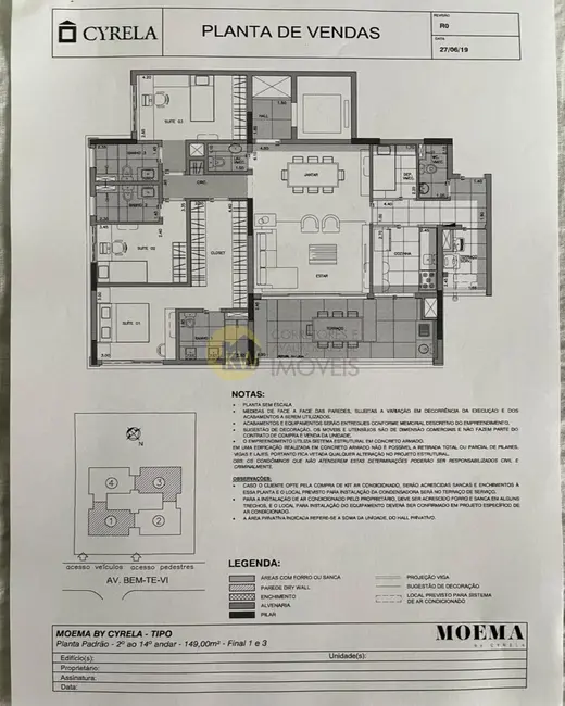 Apartamento com 3 quartos à venda, 149m2 em Moema, São Paulo - SP - imagem 8 Foto 8 de Apartamento com 3 quartos à venda, 149m2 em Moema, São Paulo - SP