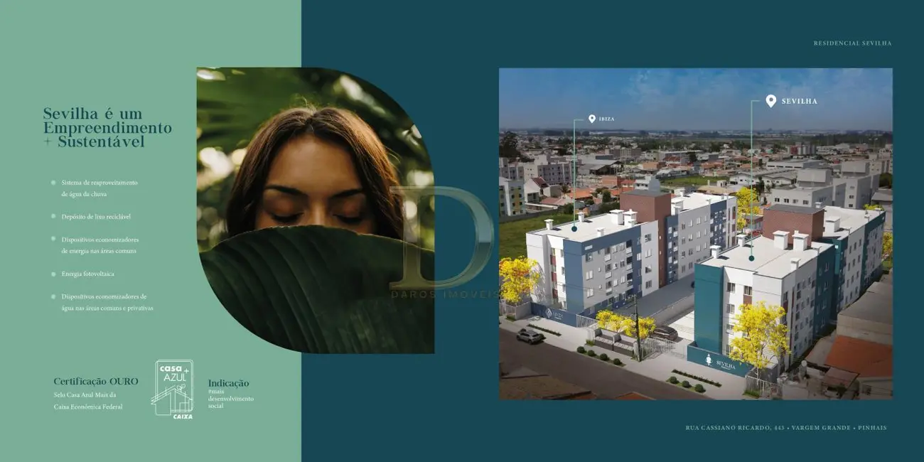 Foto 2 de Apartamento com 2 quartos à venda, 46m2 em Pinhais - PR