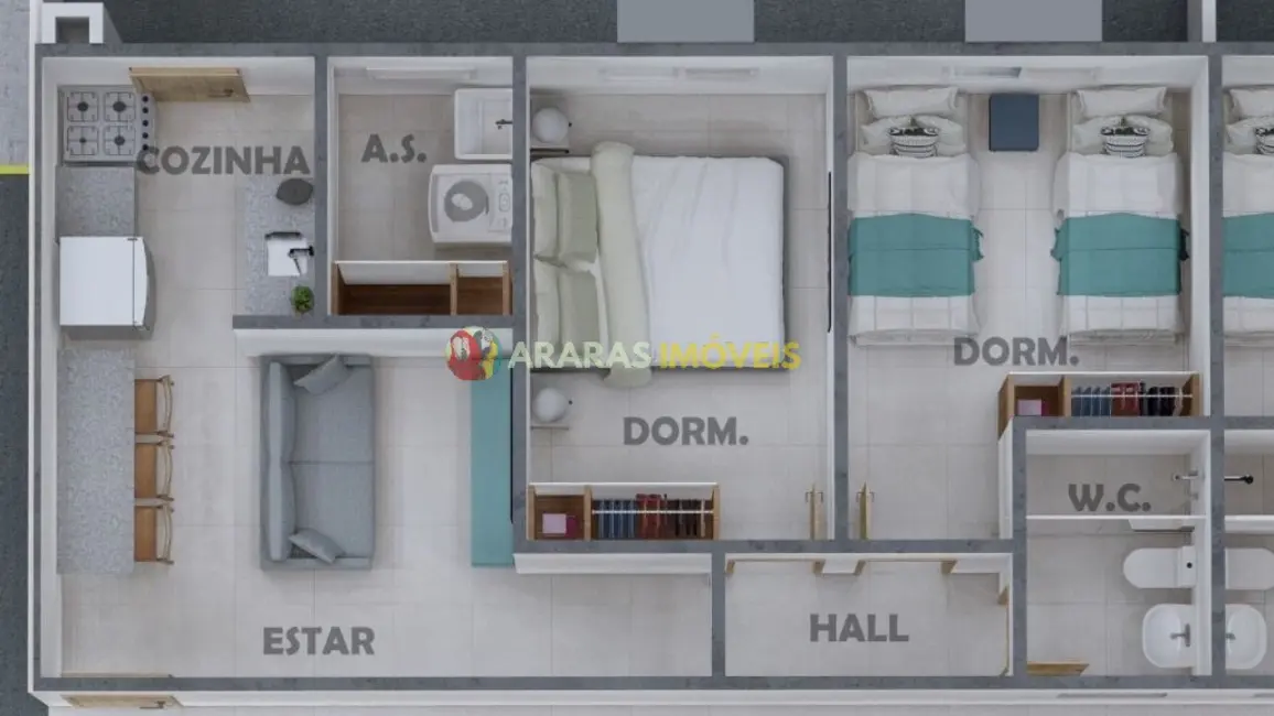 Foto 1 de Apartamento com 2 quartos à venda, 42m2 em Bertioga - SP