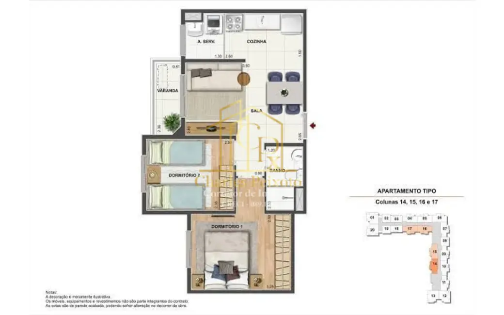 Foto 2 de Apartamento com 2 quartos à venda, 44m2 em Santo Cristo, Rio De Janeiro - RJ