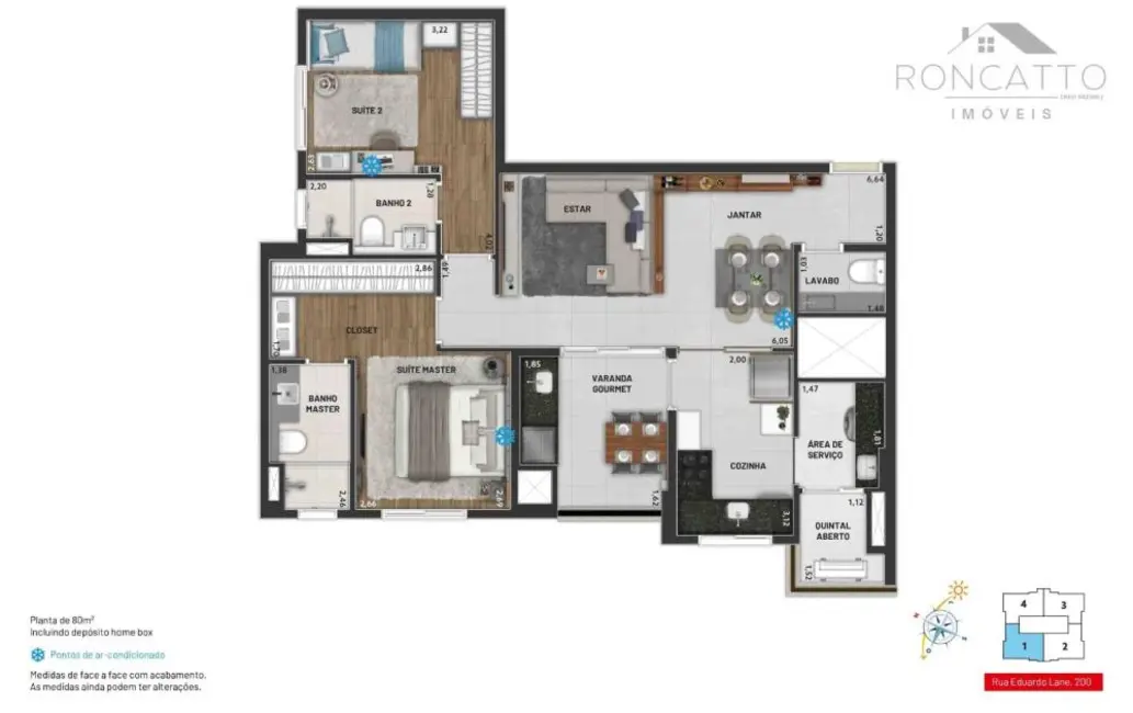 Apartamento com 2 quartos à venda, 80m2 em Jardim Brasil, Campinas - SP - imagem 6 Foto 6 de Apartamento com 2 quartos à venda, 80m2 em Jardim Brasil, Campinas - SP