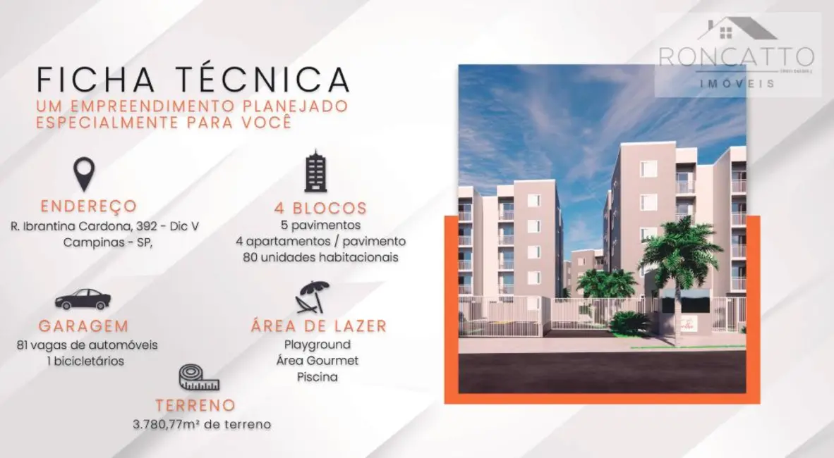 Foto 5 de Apartamento com 2 quartos à venda em Dic V (Conjunto Habitacional Chico Mendes), Campinas - SP