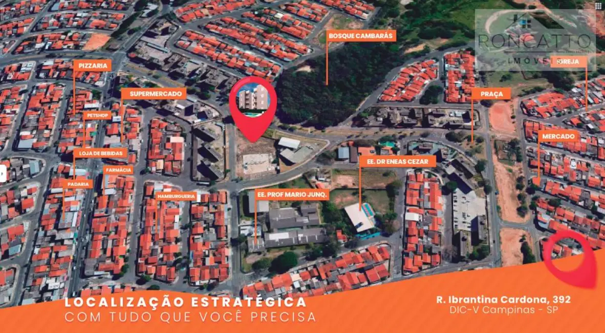 Foto 3 de Apartamento com 2 quartos à venda em Dic V (Conjunto Habitacional Chico Mendes), Campinas - SP