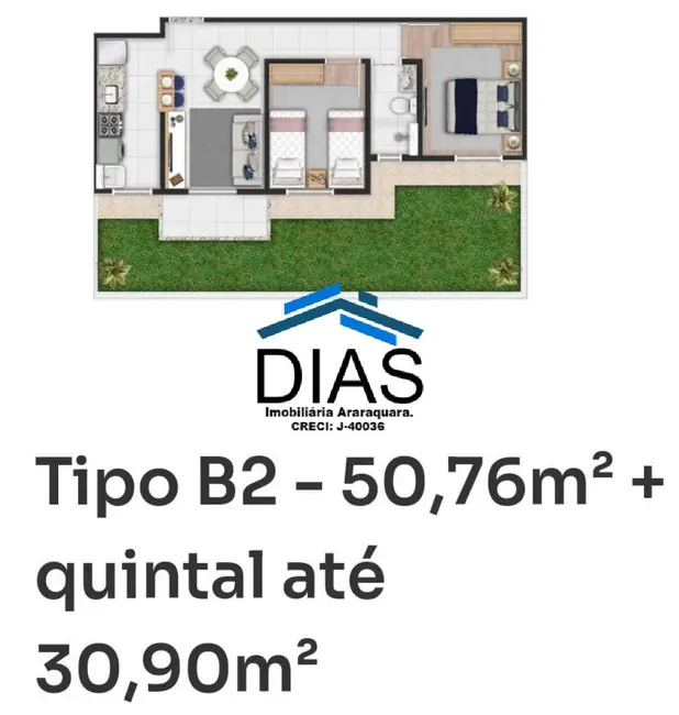 Apartamento com 2 quartos à venda, 51m2 em Jardim Bandeirantes, Araraquara - SP - imagem 4 Foto 4 de Apartamento com 2 quartos à venda, 51m2 em Jardim Bandeirantes, Araraquara - SP