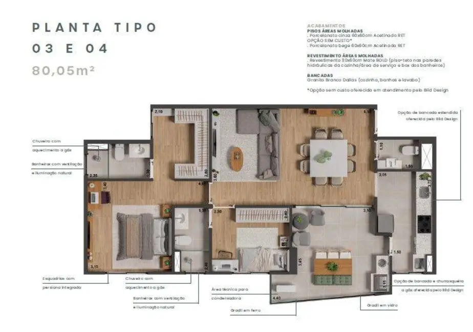 Apartamento com 2 quartos à venda, 80m2 em Morumbi, Paulinia - SP - imagem 4 Foto 4 de Apartamento com 2 quartos à venda, 80m2 em Morumbi, Paulinia - SP