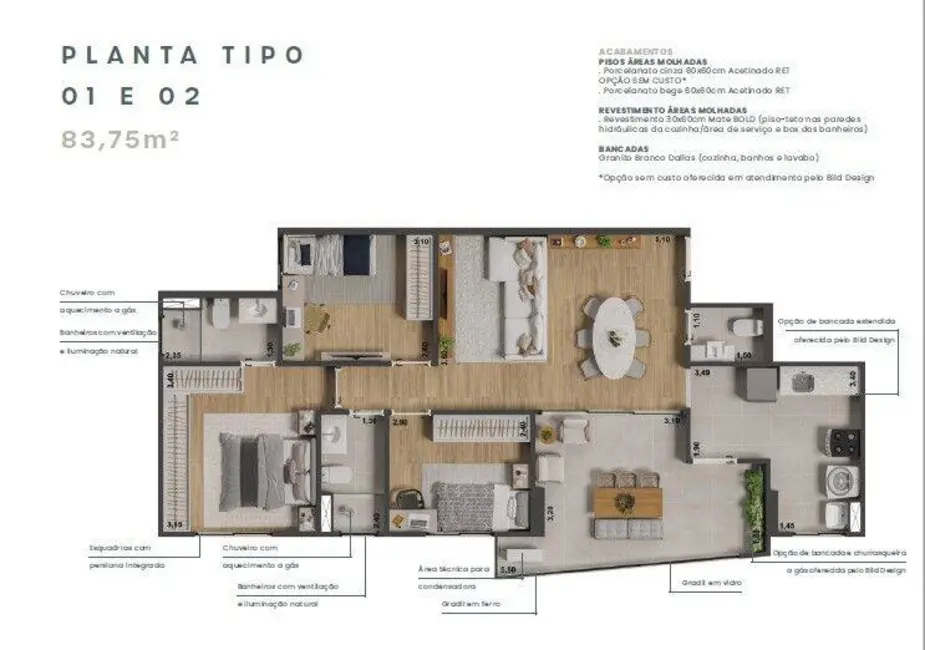 Apartamento com 2 quartos à venda, 83m2 em Morumbi, Paulinia - SP - imagem 5 Foto 5 de Apartamento com 2 quartos à venda, 83m2 em Morumbi, Paulinia - SP