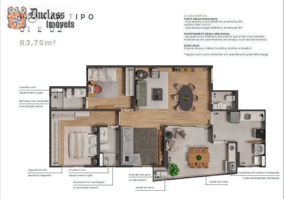 Apartamento com 2 quartos à venda, 83m2 em Morumbi, Paulinia - SP - imagem 4 Foto 4 de Apartamento com 2 quartos à venda, 83m2 em Morumbi, Paulinia - SP
