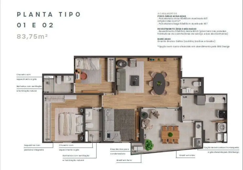 Apartamento com 2 quartos à venda, 83m2 em Morumbi, Paulinia - SP - imagem 4 Foto 4 de Apartamento com 2 quartos à venda, 83m2 em Morumbi, Paulinia - SP