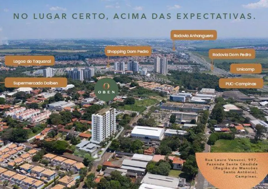 Foto 3 de Apartamento com 2 quartos à venda, 62m2 em Parque Rural Fazenda Santa Cândida, Campinas - SP
