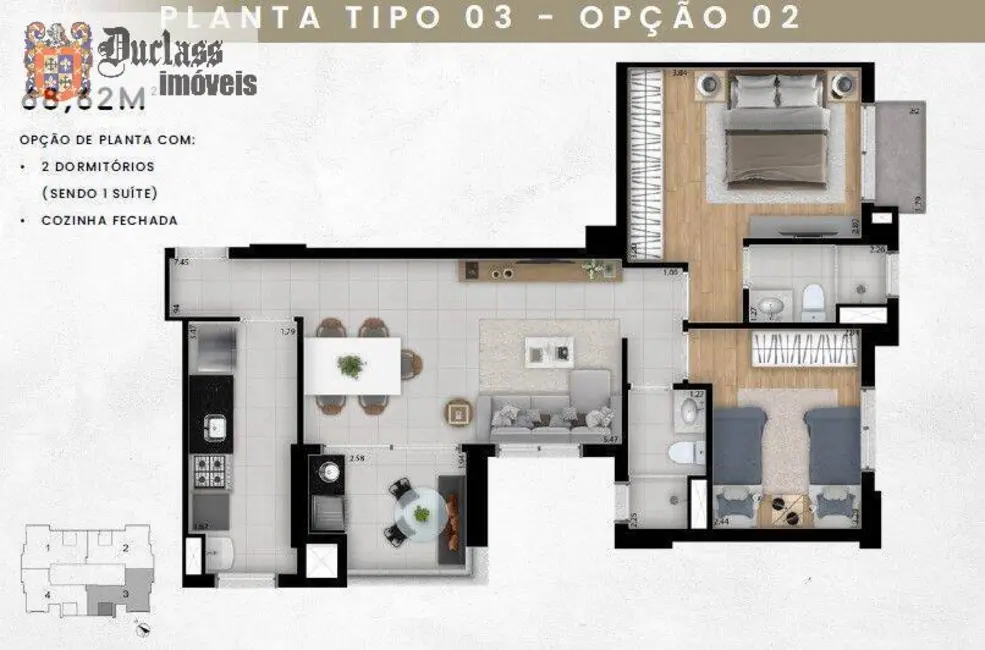 Apartamento com 2 quartos à venda, 68m2 em Jardim Guanabara, Campinas - SP - imagem 8 Foto 8 de Apartamento com 2 quartos à venda, 68m2 em Jardim Guanabara, Campinas - SP