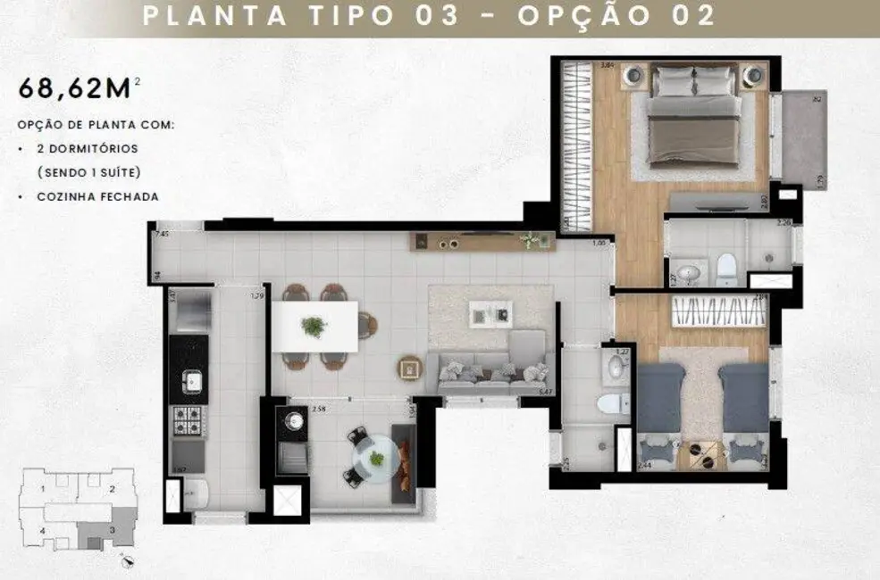 Apartamento com 2 quartos à venda, 68m2 em Jardim Guanabara, Campinas - SP - imagem 8 Foto 8 de Apartamento com 2 quartos à venda, 68m2 em Jardim Guanabara, Campinas - SP