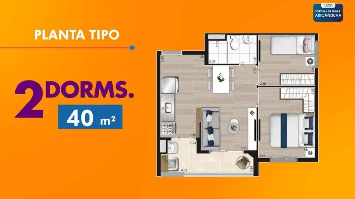 Foto 2 de Apartamento com 2 quartos à venda, 41m2 em Jardim Arize, São Paulo - SP