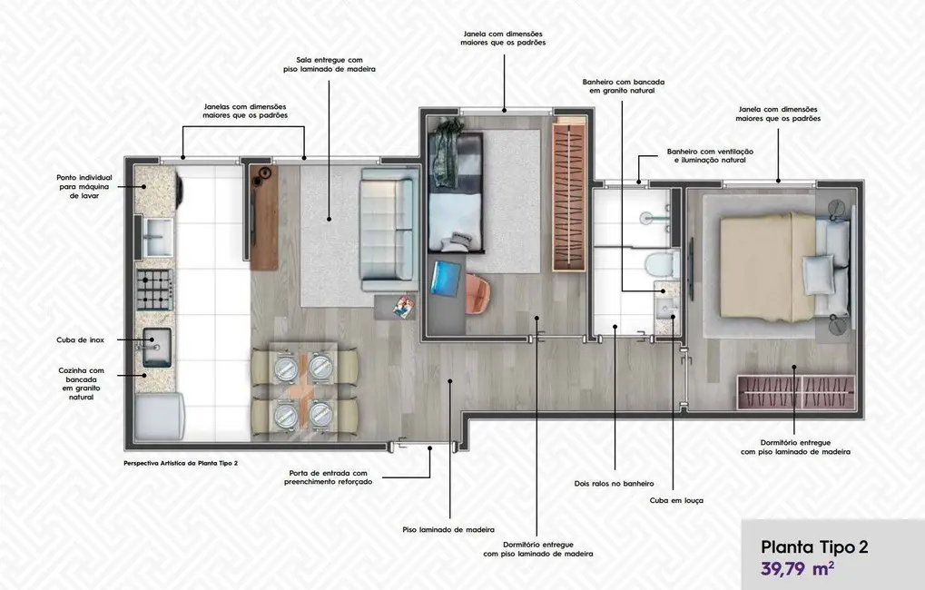 Foto 8 de Apartamento com 2 quartos à venda, 39m2 em Vila Sacadura Cabral, Santo Andre - SP