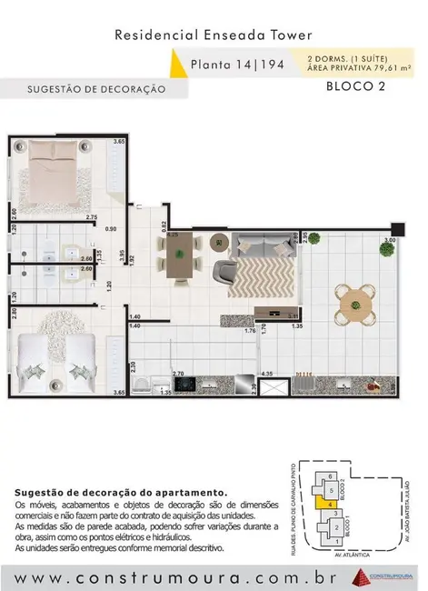 Foto 4 de Apartamento com 2 quartos à venda, 80m2 em Jardim Virgínia, Guaruja - SP