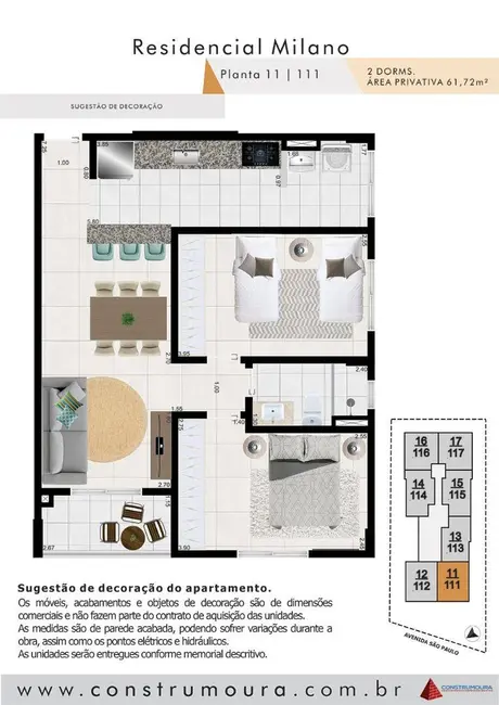 Foto 5 de Apartamento com 2 quartos à venda, 62m2 em Mongagua - SP