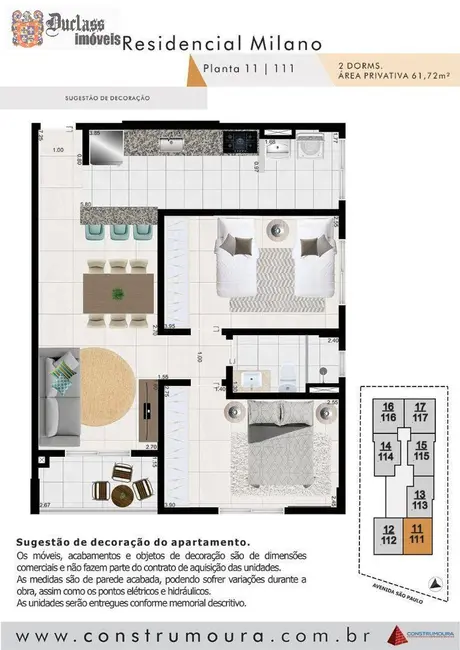 Foto 5 de Apartamento com 2 quartos à venda, 62m2 em Mongagua - SP