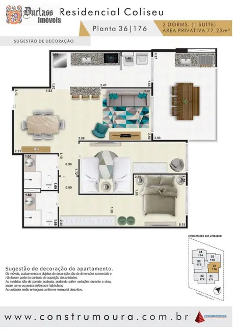 Foto 3 de Apartamento com 2 quartos à venda, 77m2 em Mongagua - SP
