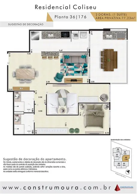 Foto 3 de Apartamento com 2 quartos à venda, 77m2 em Mongagua - SP