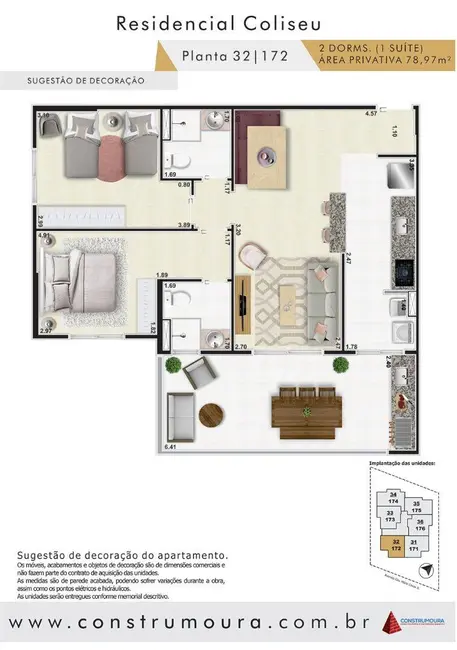 Foto 3 de Apartamento com 2 quartos à venda, 79m2 em Mongagua - SP
