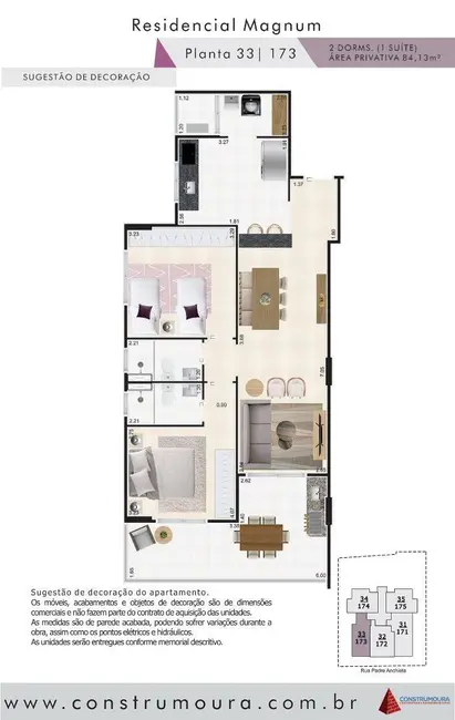 Foto 2 de Apartamento com 2 quartos à venda, 84m2 em Mongagua - SP