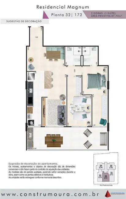 Foto 2 de Apartamento com 2 quartos à venda, 88m2 em Mongagua - SP