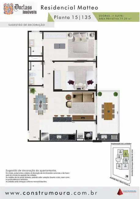 Foto 2 de Apartamento com 2 quartos à venda, 79m2 em Mongagua - SP
