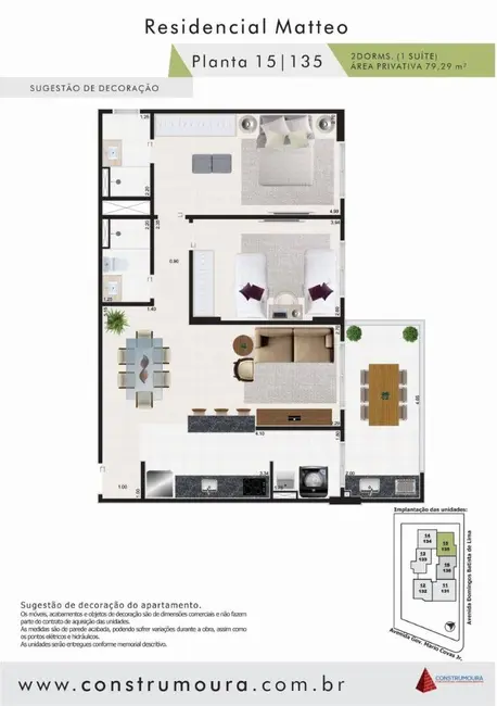 Foto 2 de Apartamento com 2 quartos à venda, 79m2 em Mongagua - SP