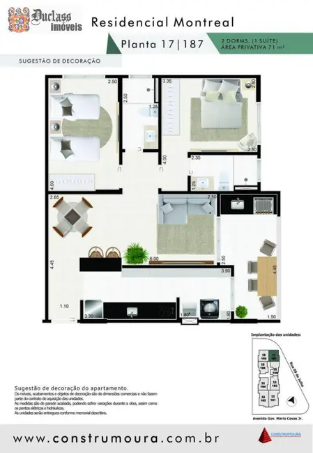 Foto 3 de Apartamento com 2 quartos à venda, 71m2 em Mongagua - SP