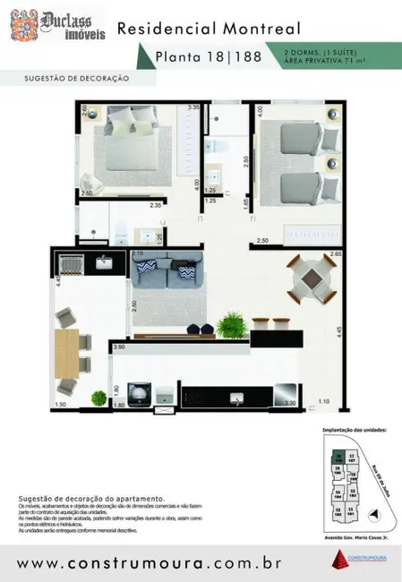 Foto 2 de Apartamento com 2 quartos à venda, 71m2 em Mongagua - SP