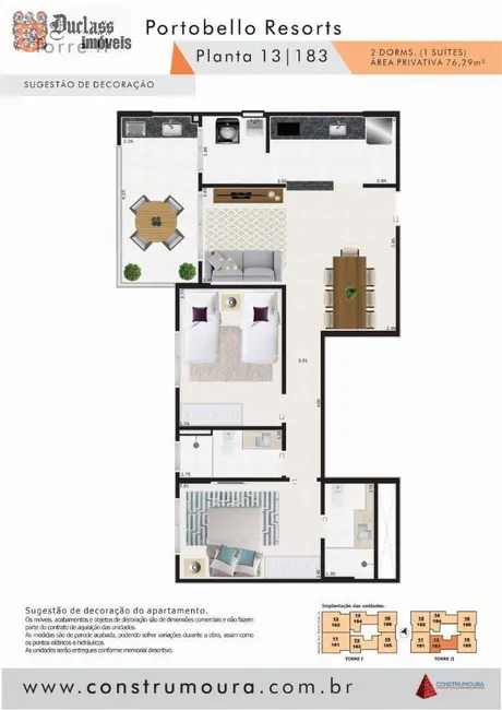 Foto 2 de Apartamento com 2 quartos à venda, 76m2 em Centro, Mongagua - SP