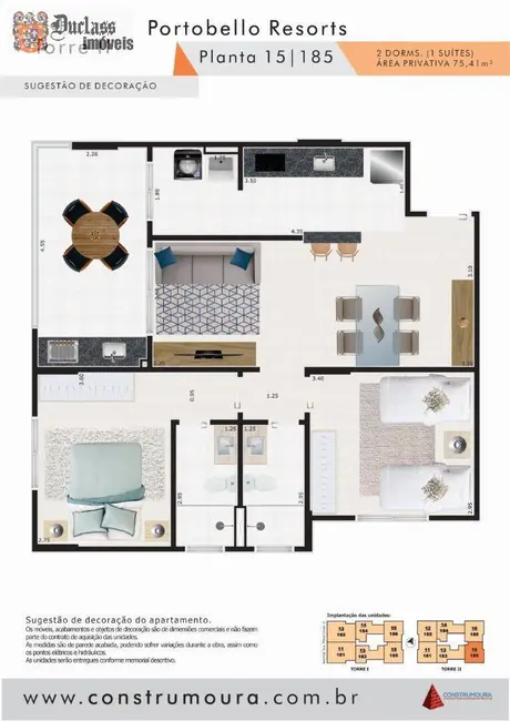 Foto 2 de Apartamento com 2 quartos à venda, 75m2 em Centro, Mongagua - SP