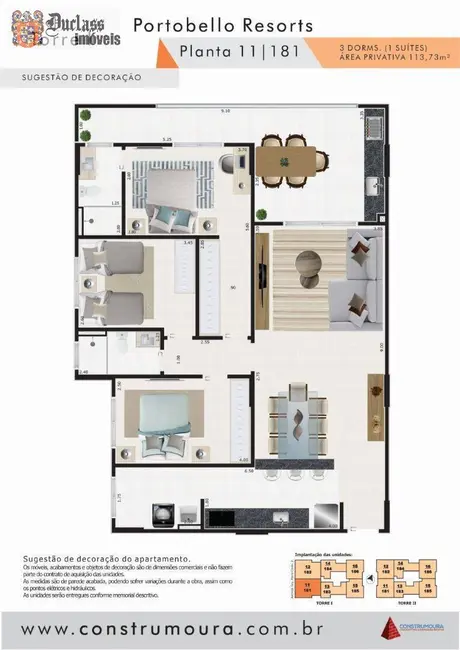 Foto 2 de Apartamento com 3 quartos à venda, 114m2 em Centro, Mongagua - SP