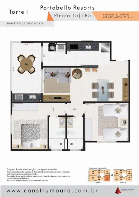 Foto 2 de Apartamento com 2 quartos à venda, 75m2 em Centro, Mongagua - SP