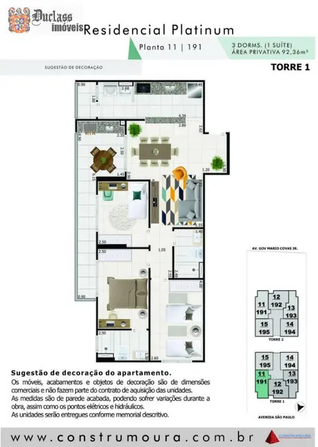 Foto 2 de Apartamento com 3 quartos à venda, 92m2 em Centro, Mongagua - SP