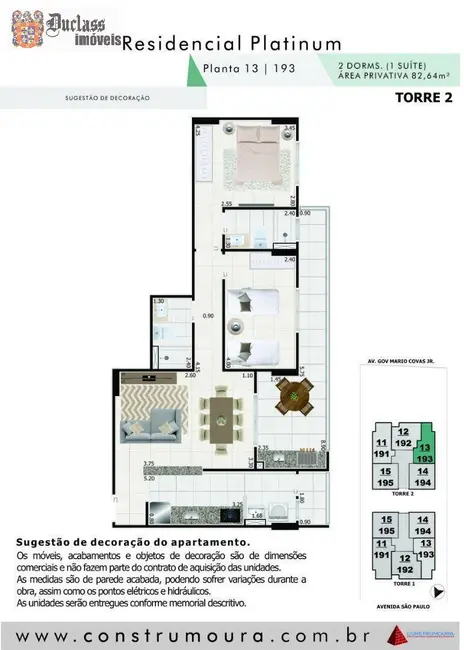 Foto 2 de Apartamento com 2 quartos à venda, 83m2 em Centro, Mongagua - SP