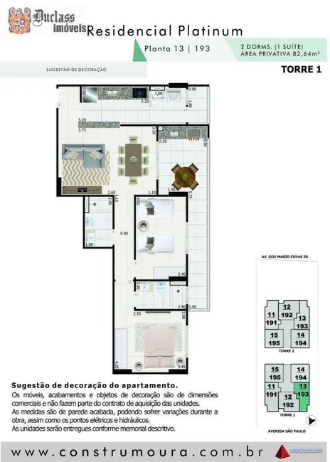 Foto 3 de Apartamento com 2 quartos à venda, 83m2 em Centro, Mongagua - SP