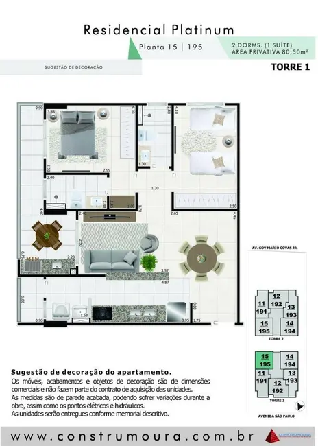 Foto 2 de Apartamento com 2 quartos à venda, 81m2 em Centro, Mongagua - SP