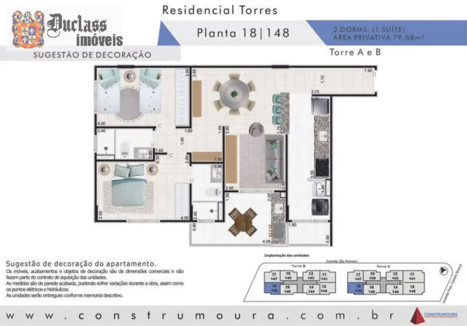 Foto 2 de Apartamento com 2 quartos à venda, 79m2 em Caiçara, Praia Grande - SP
