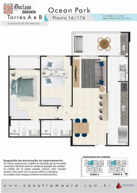 Foto 2 de Apartamento com 2 quartos à venda, 82m2 em Ocian, Praia Grande - SP