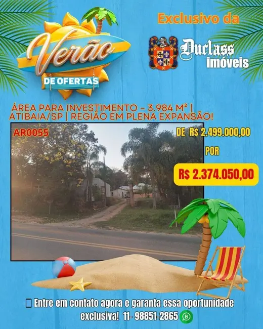 Foto 1 de Sala Comercial à venda, 3984m2 em Usina, Atibaia - SP