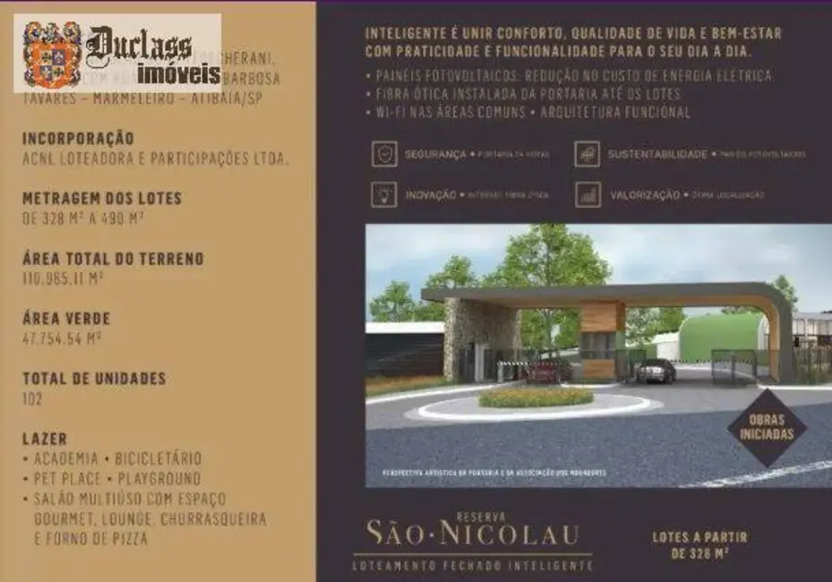 Foto 7 de Terreno / Lote à venda, 402m2 em Nova Gardênia, Atibaia - SP