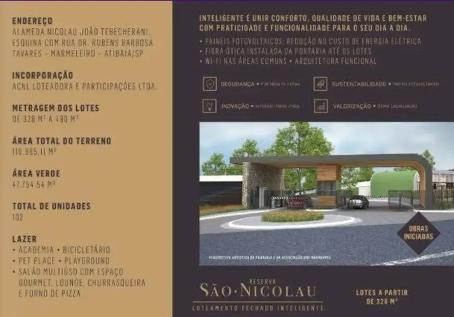 Foto 7 de Terreno / Lote à venda, 402m2 em Nova Gardênia, Atibaia - SP