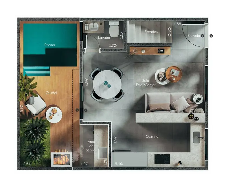 Foto 4 de Sobrado com 2 quartos à venda, 86m2 em Mongagua - SP