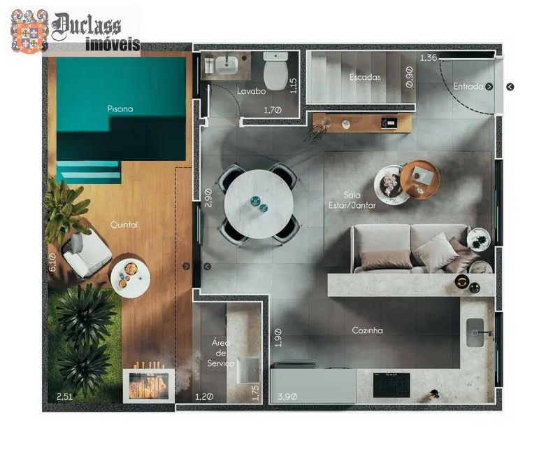 Foto 4 de Sobrado com 2 quartos à venda, 86m2 em Mongagua - SP