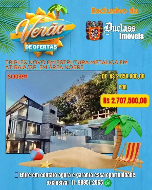 Foto 1 de Sobrado com 5 quartos à venda, 500m2 em Cidade Satélite, Atibaia - SP