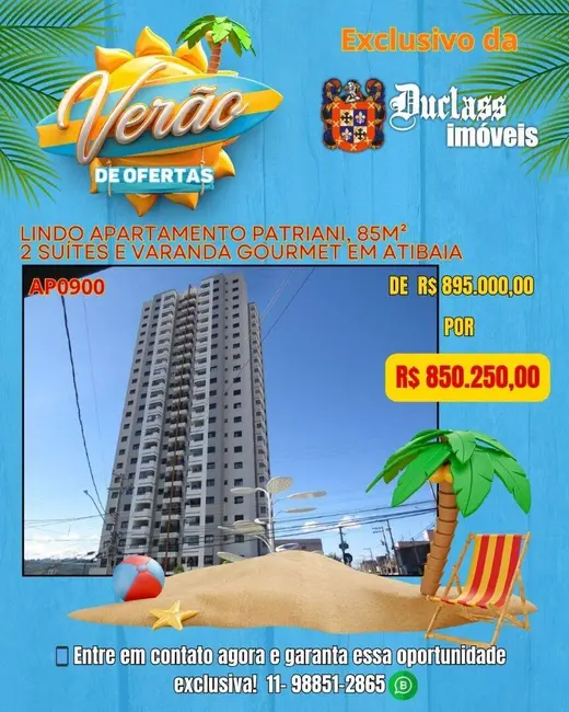 Foto 1 de Apartamento com 2 quartos à venda, 85m2 em Alvinópolis, Atibaia - SP