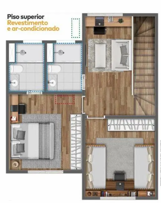 Sobrado com 2 quartos à venda, 89m2 em Extrema - MG - imagem 9 Foto 9 de Sobrado com 2 quartos à venda, 89m2 em Extrema - MG
