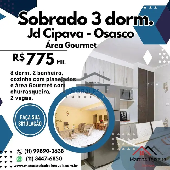 Foto 1 de Casa com 3 quartos à venda, 241m2 em Cipava, Osasco - SP